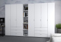 Фото 2 - Шкаф Doros Гелар ДСП 3+4-дверная с ящиками и этажеркой 309 см Белый