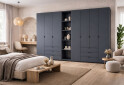 Изображение 2 - Шкаф Doros Гелар ДСП 3+4-дверная с ящиками и этажеркой 309 см Графит