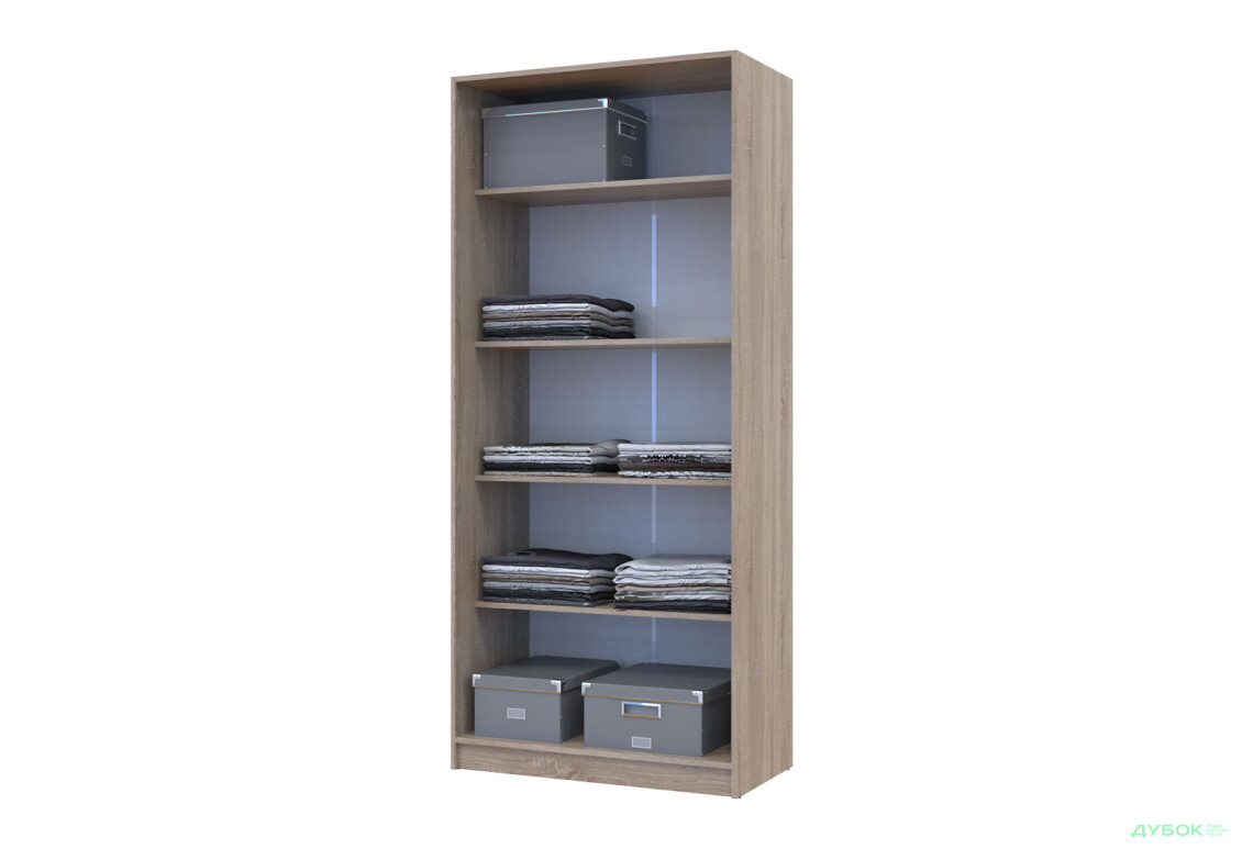 Зображення 6 - Шафа Doros Promo / Промо 2 ДСП 2-дверна з полицями 90 см Дуб Сонома