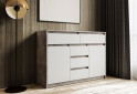 Комод Moreli Т227 з дверцятами і шухлядами 127 см бетон / білий - Зображення 2 Зображення 2 - Комод Moreli Т227 з дверцятами і шухлядами 127 см бетон / білий