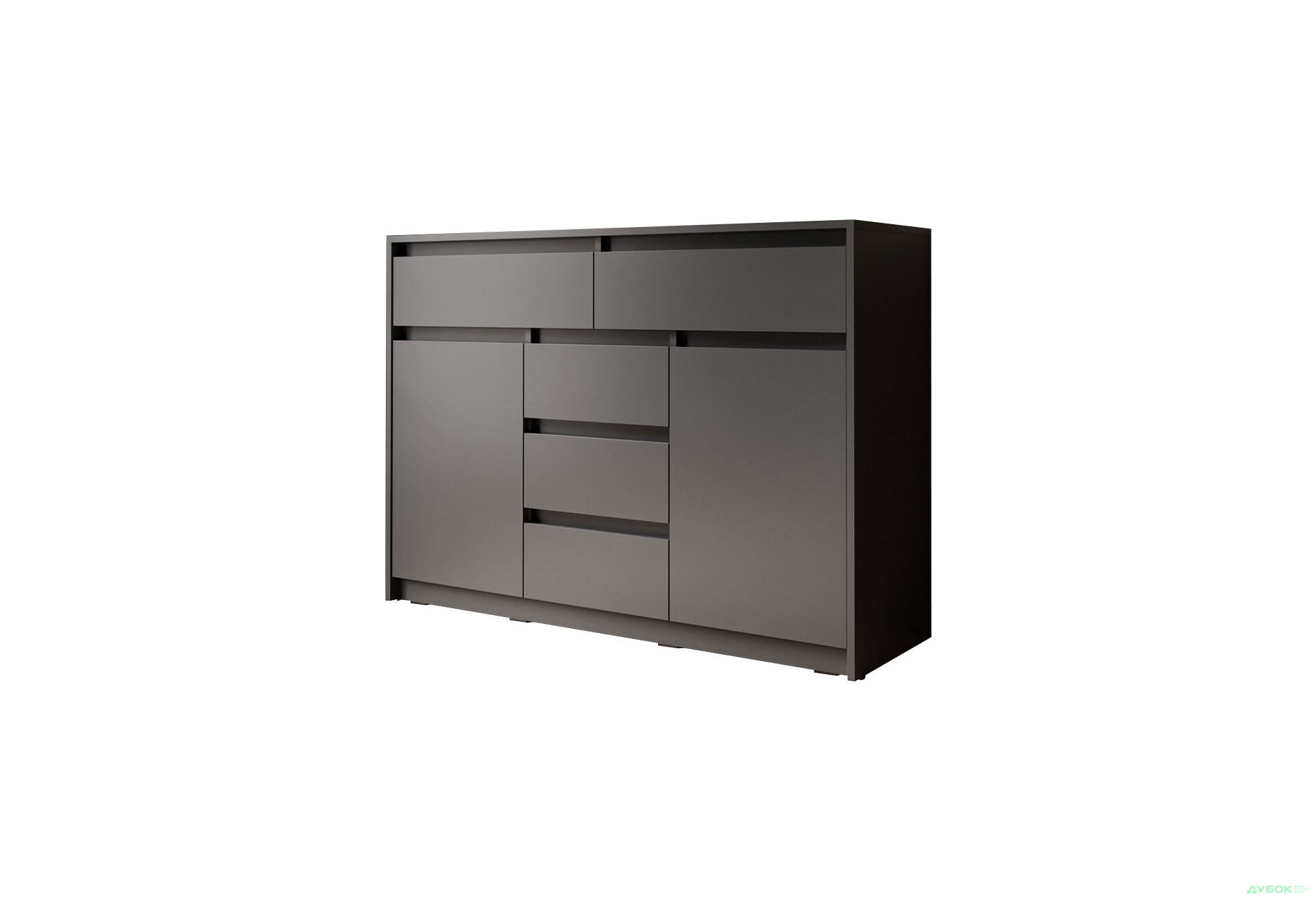 Комод Moreli Т227 з дверцятами і шухлядами 127 см антрацит - Зображення 1 Зображення 1 - Комод Moreli Т227 з дверцятами і шухлядами 127 см антрацит