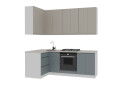 Фото 3 - Кухня Вип-Мастер Интерно Люкс / Interno Luxe 2.2x1.2 м, белый / беж, серый мат