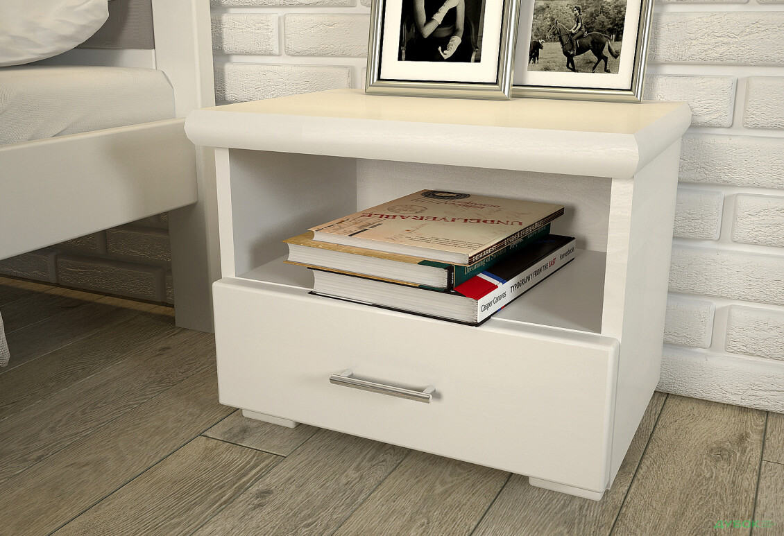 Изображение 2 - Тумба прикроватная Арбор Древ Стандарт с ящиком 50 см, белый сосна