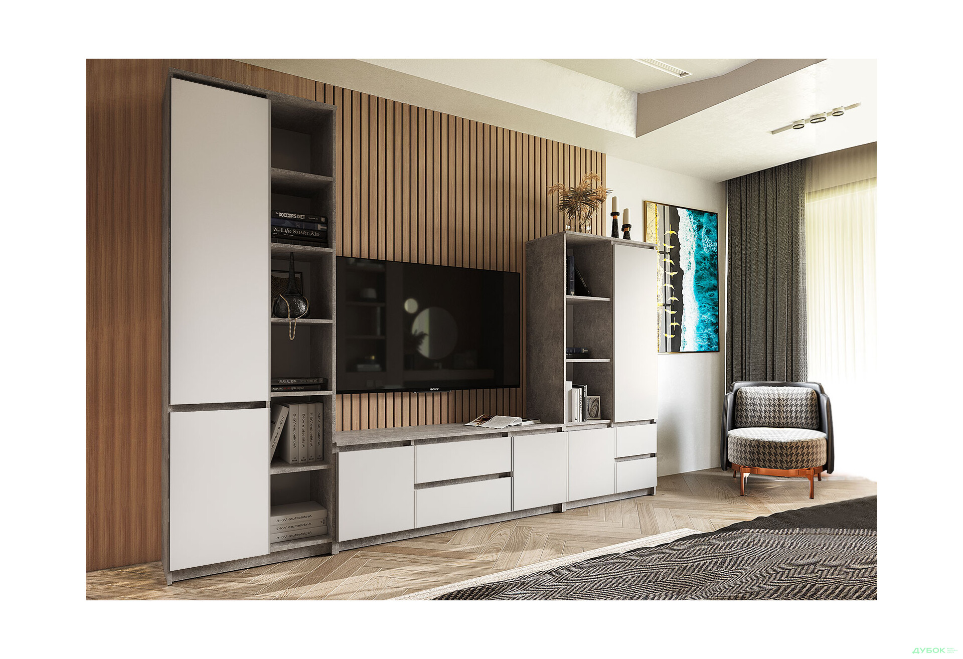 Модульная гостиная Эстетик Креденс Фениче - Изображение 3 Изображение 3 - Модульная гостиная Эстетик Креденс Фениче