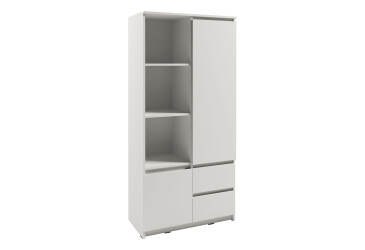 Шафа-пенал Kredens furniture Естетик D-0002 з полицями та шухлядами 80 см, біла