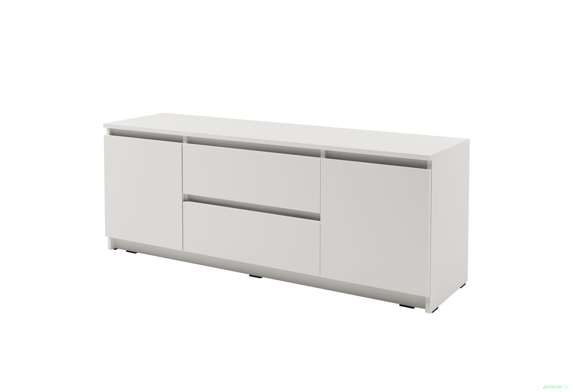 Зображення 1 - Тумба під ТВ Kredens furniture Естетик D-0003 з 2 шухлядами та 2 дверками 140 см, біла