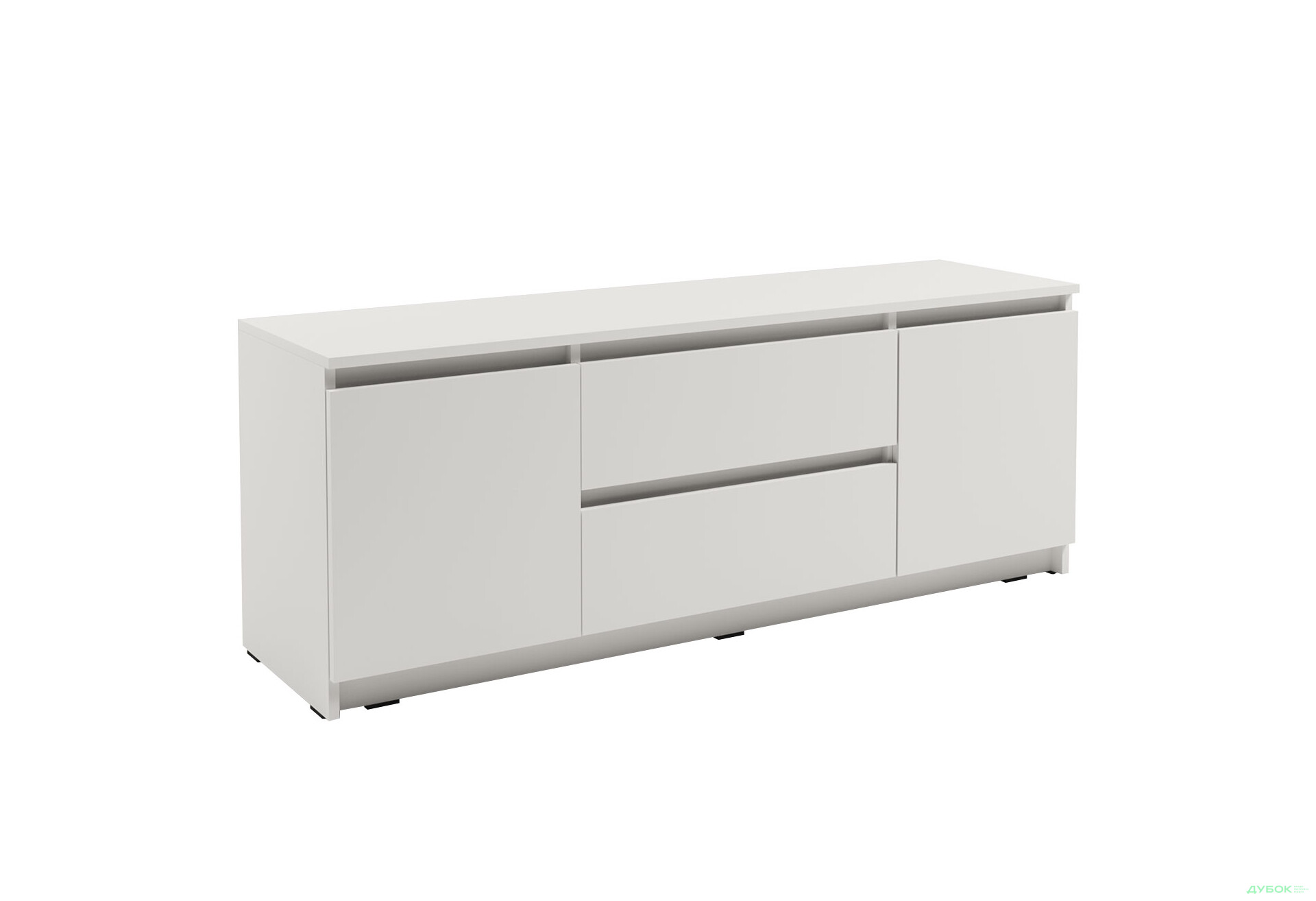 Зображення 3 - Тумба під ТВ Kredens furniture Естетик D-0003 з 2 шухлядами та 2 дверками 140 см, біла