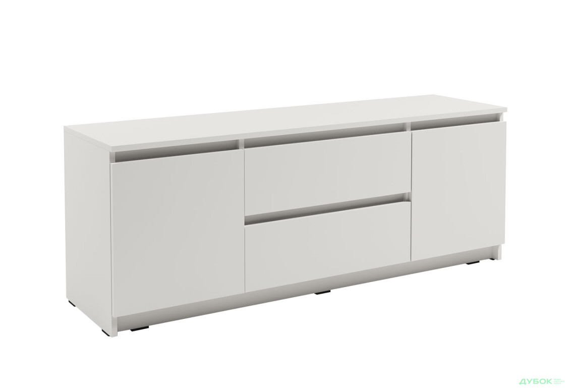 Тумба під ТВ Kredens furniture Естетик D-0003 з 2 шухлядами та 2 дверками 140 см, біла - Зображення 3 Зображення 3 - Тумба під ТВ Kredens furniture Естетик D-0003 з 2 шухлядами та 2 дверками 140 см, біла