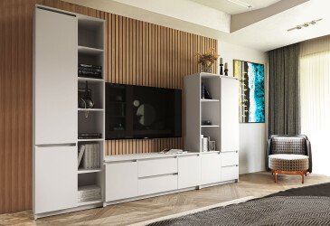 Вітальня Kredens furniture Естетик 290 см, біла