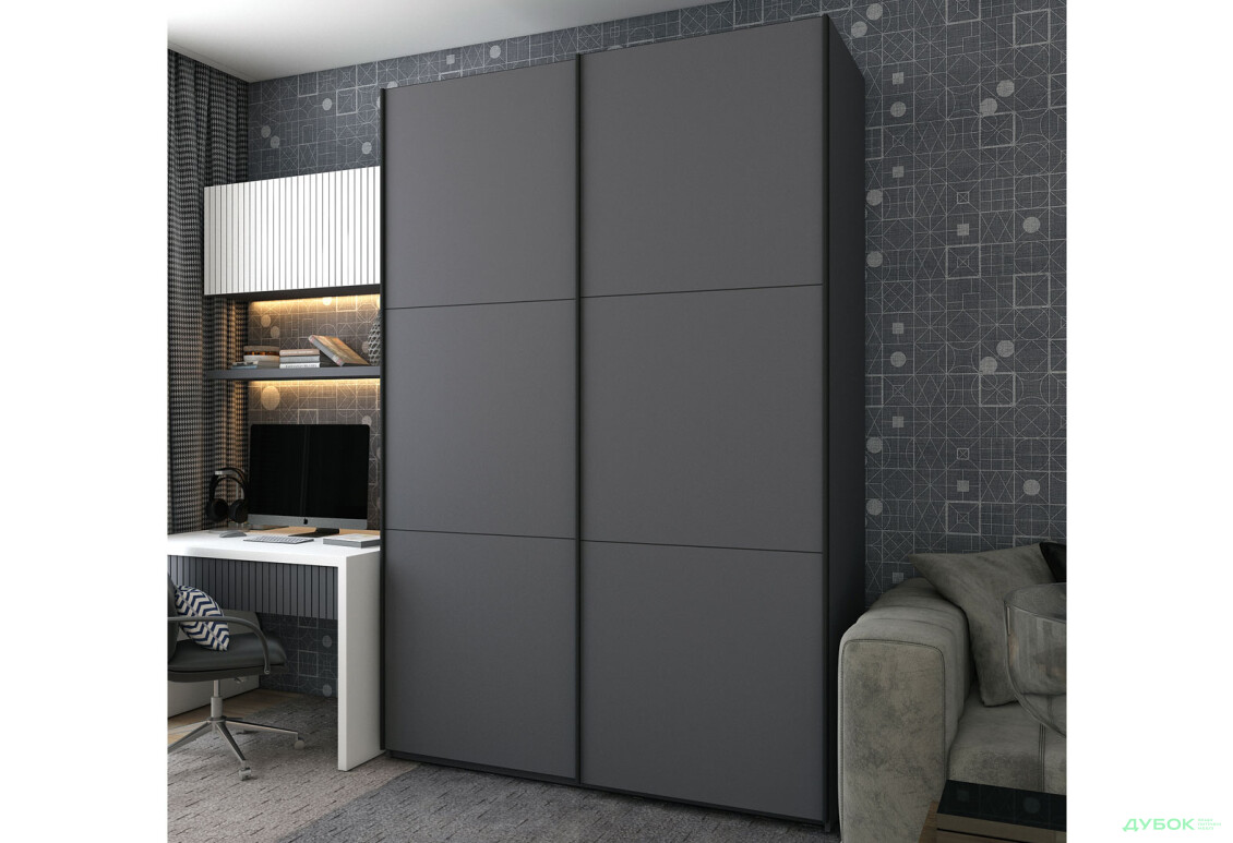 Изображение 2 - Шкаф-купе Doros G-Caiser / Джи-Кейзер 2-дверный 160 см, графит