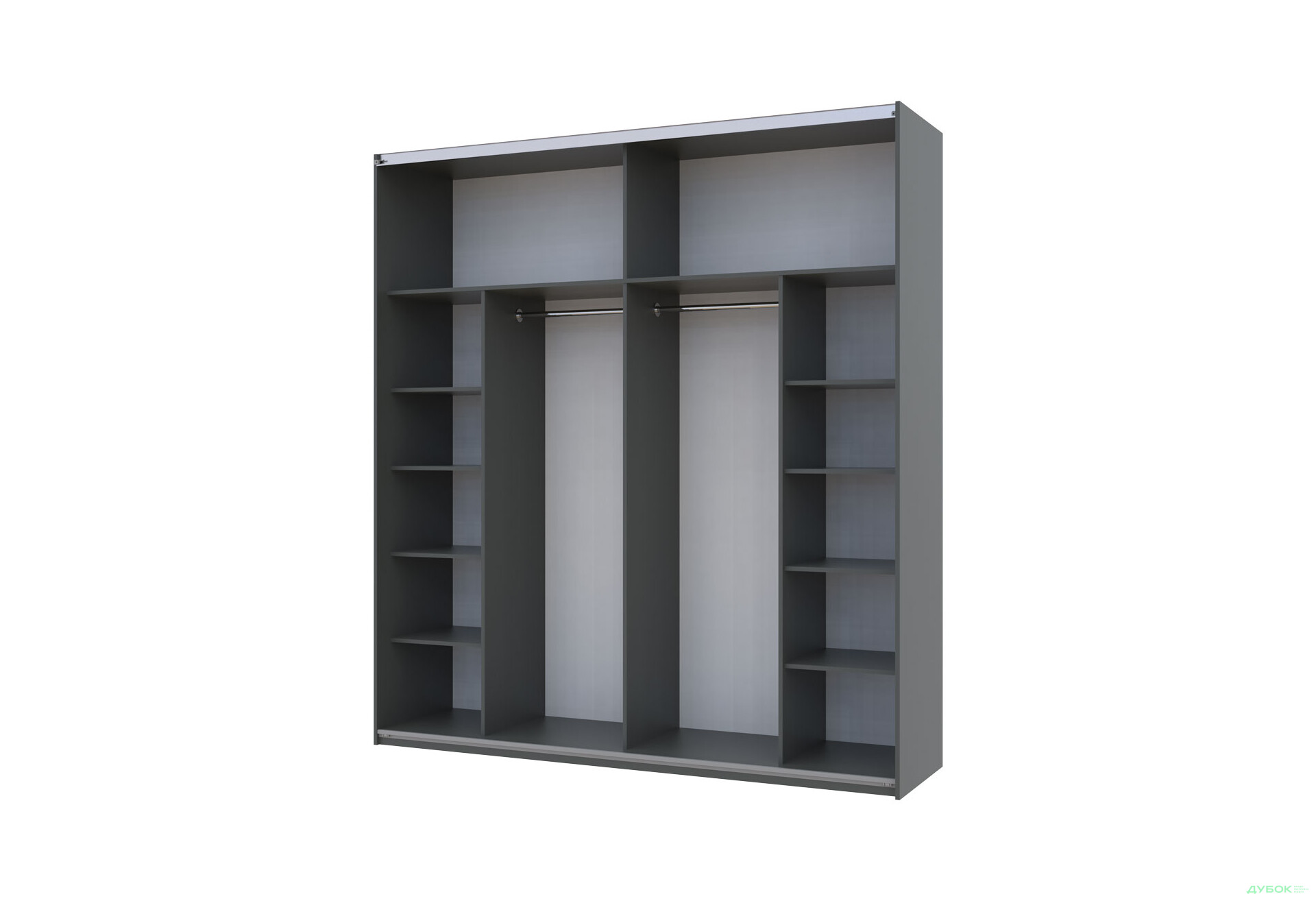 Изображение 3 - Шкаф-купе Doros G-Caiser / Джи-Кейзер 2-дверный 220 см, антрацит / белый, вставка бетон