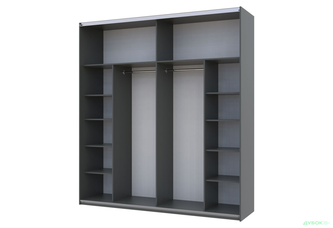 Изображение 3 - Шкаф-купе Doros G-Caiser / Джи-Кейзер 2-дверный 220 см, антрацит / белый, вставка бетон