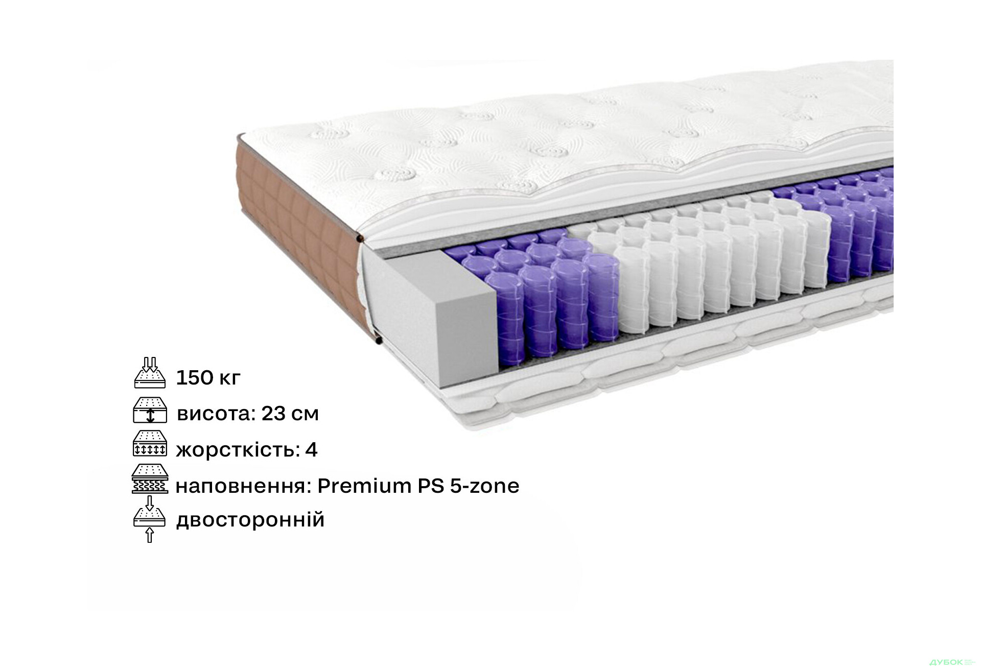 Матрац Лотос Asana / Асана 120х190 ЕММ - Зображення 2 Зображення 2 - Матрац Лотос Asana / Асана 120х190 ЕММ