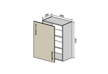 В5 Тумба 1Д 50 Бета (фасад 18 мм) VIP-master