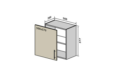 В52 Тумба 1Д 50 Бета (фасад 18 мм) Вип-Мастер