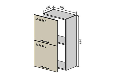 В59 Тумба 2Д 50 Бета (фасад 18 мм) VIP-master