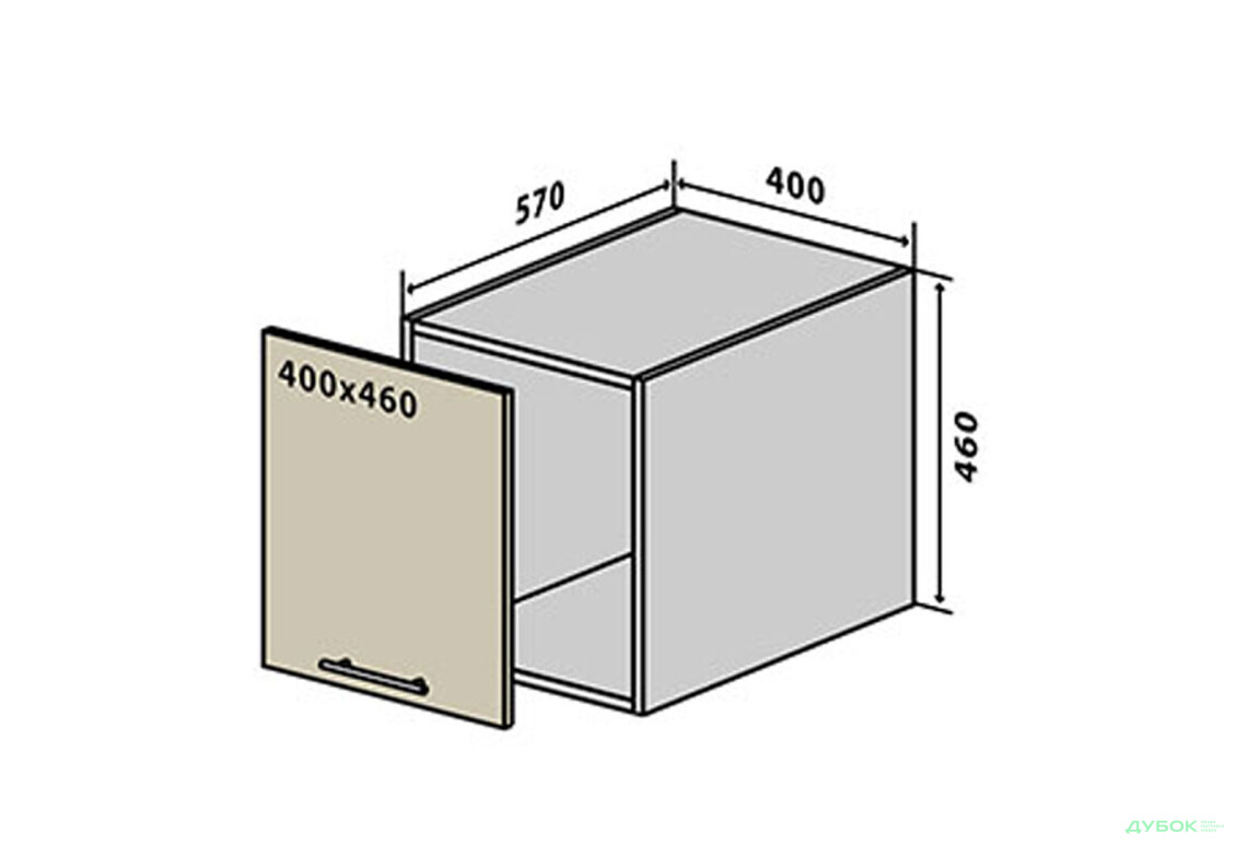 В70 Тумба 1Д 40 Бета (фасад 18 мм) VIP-master