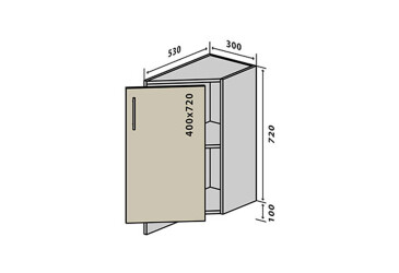 Н37 Тумба закінчення Бета (фасад 18 мм) VIP-master