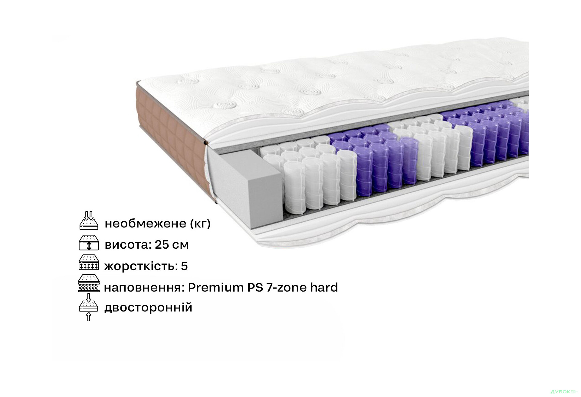 Матрац Лотос Veda / Веда 150х190 ЕММ - Зображення 2 Зображення 2 - Матрац Лотос Veda / Веда 150х190 ЕММ