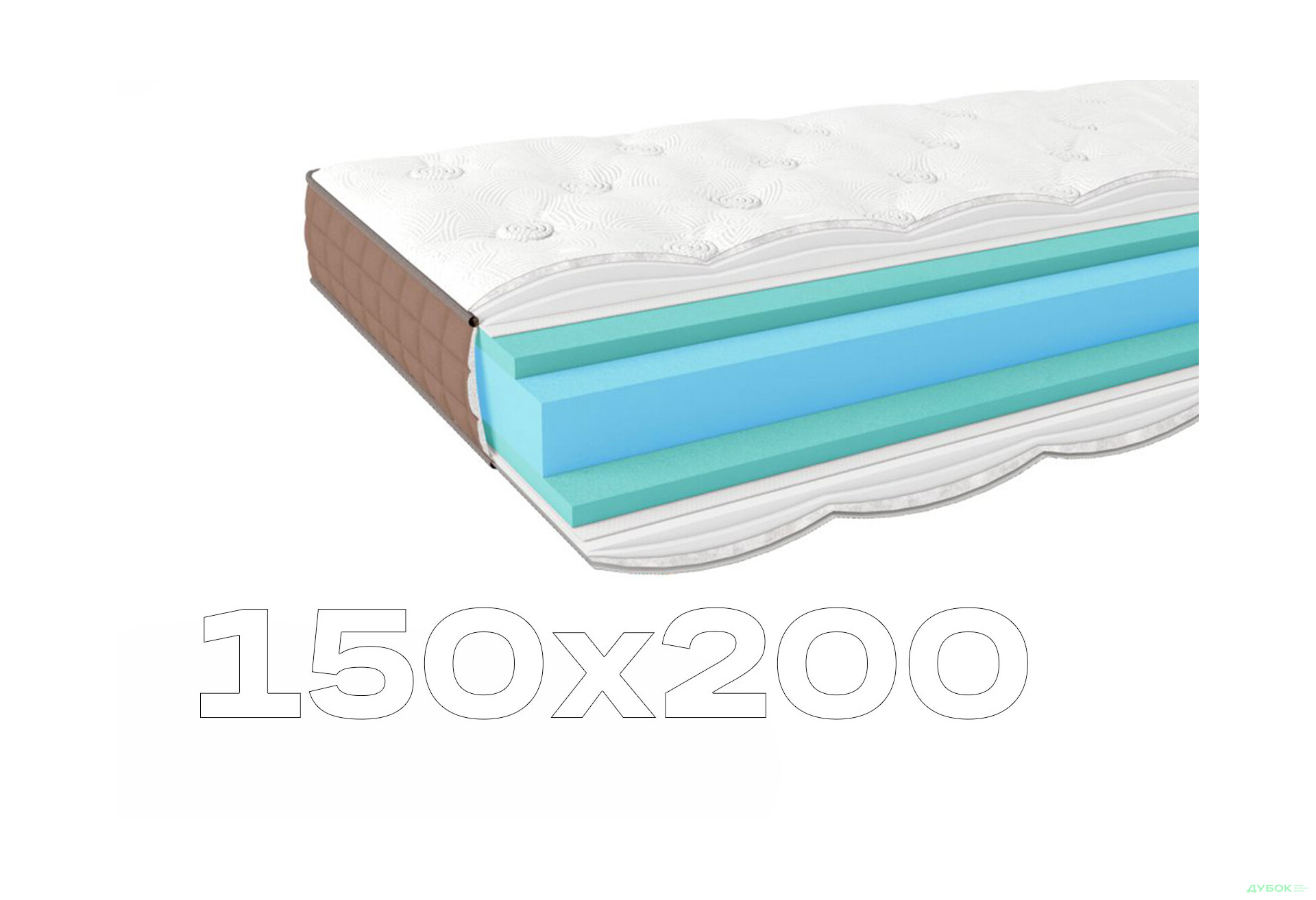 Матрац Лотос Eterno / Етерно 150x200 ЕММ - Зображення 1 Зображення 1 - Матрац Лотос Eterno / Етерно 150x200 ЕММ