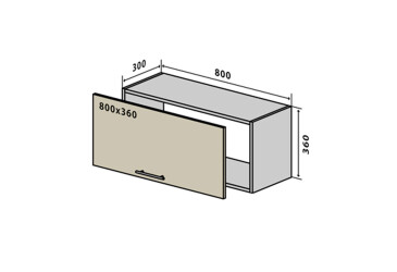 В11 Тумба низкая 80 Бета Люкс (фасад 18 мм) Вип-Мастер