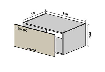 В68 Окапник 80 Бета Люкс (фасад 18 мм) Вип-Мастер