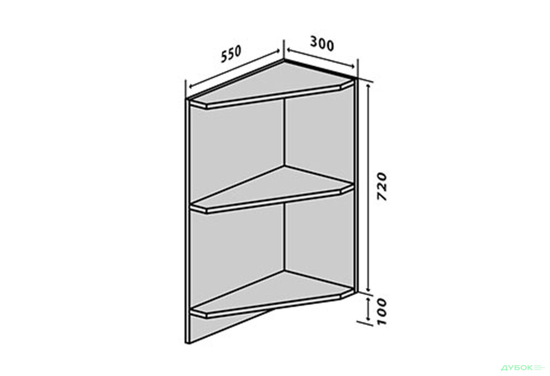 Н17 Полки угловые Бета Люкс (фасад 18 мм) Вип-Мастер - Изображение 1 Изображение 1 - Н17 Полки угловые Бета Люкс (фасад 18 мм) Вип-Мастер