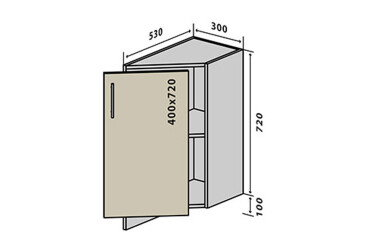 Н37 Тумба окончание Бета Люкс (фасад 18 мм) Вип-Мастер