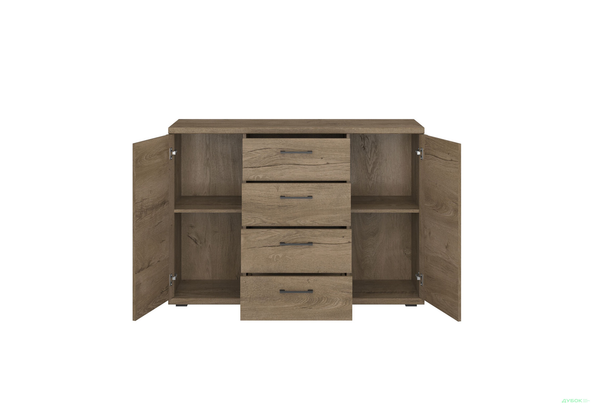 Комод VMV holding Кордан / Cordan 2-дверний з 4 шухлядами 135 см, Дуб Бургундський  - Зображення 5 Зображення 5 - Комод VMV holding Кордан / Cordan 2-дверний з 4 шухлядами 135 см, Дуб Бургундський