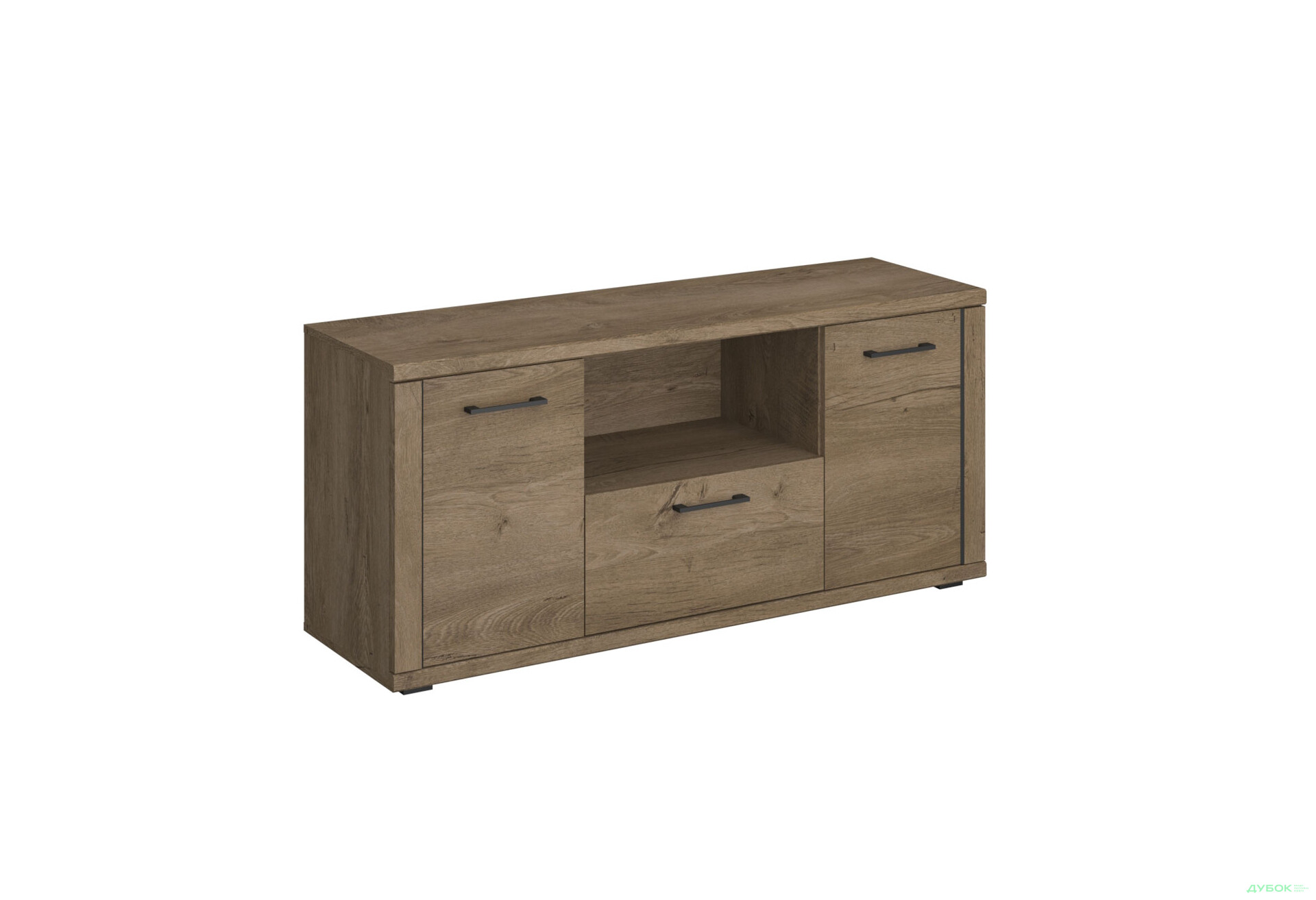 Тумба під ТВ VMV holding Кордан / Cordan з 2 дверцятами та шухлядою 135 см, Дуб Бургундський  - Зображення 3 Зображення 3 - Тумба під ТВ VMV holding Кордан / Cordan з 2 дверцятами та шухлядою 135 см, Дуб Бургундський