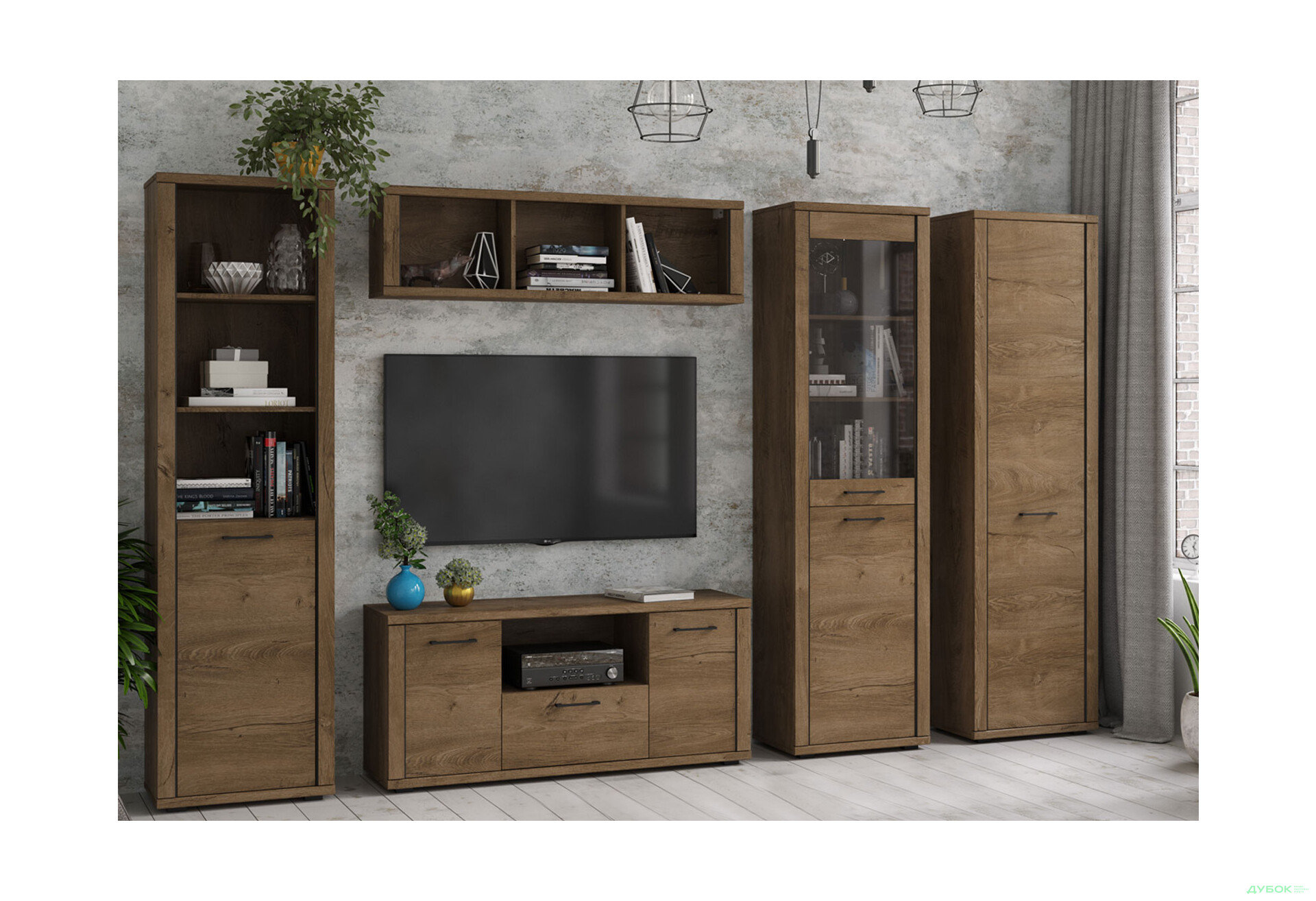 Комплект у вітальню VMV holding Кордан / Cordan Дуб Бургундський - Зображення 1 Зображення 1 - Комплект у вітальню VMV holding Кордан / Cordan Дуб Бургундський