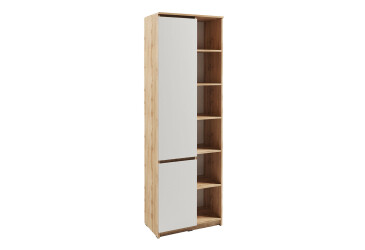 Шафа-пенал Kredens furniture Естетик D-0001 з полицями 70 см, дуб аппалачі / білий
