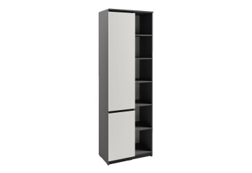 Шафа-пенал Kredens furniture Естетик D-0001 з полицями 70 см, антрацит / білий