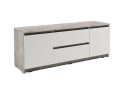Фото 2 - Тумба під ТВ Kredens furniture Естетик D-0003 з 2 шухлядами та 2 дверками 140 см, бетон / білий