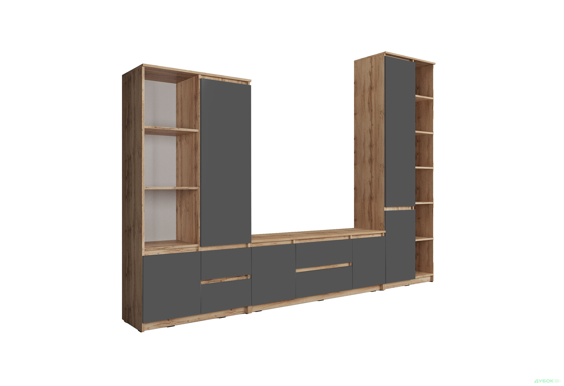 Изображение 2 - Гостиная Креденс Фениче Эстетик 290 см, дуб аппалачи / антрацит