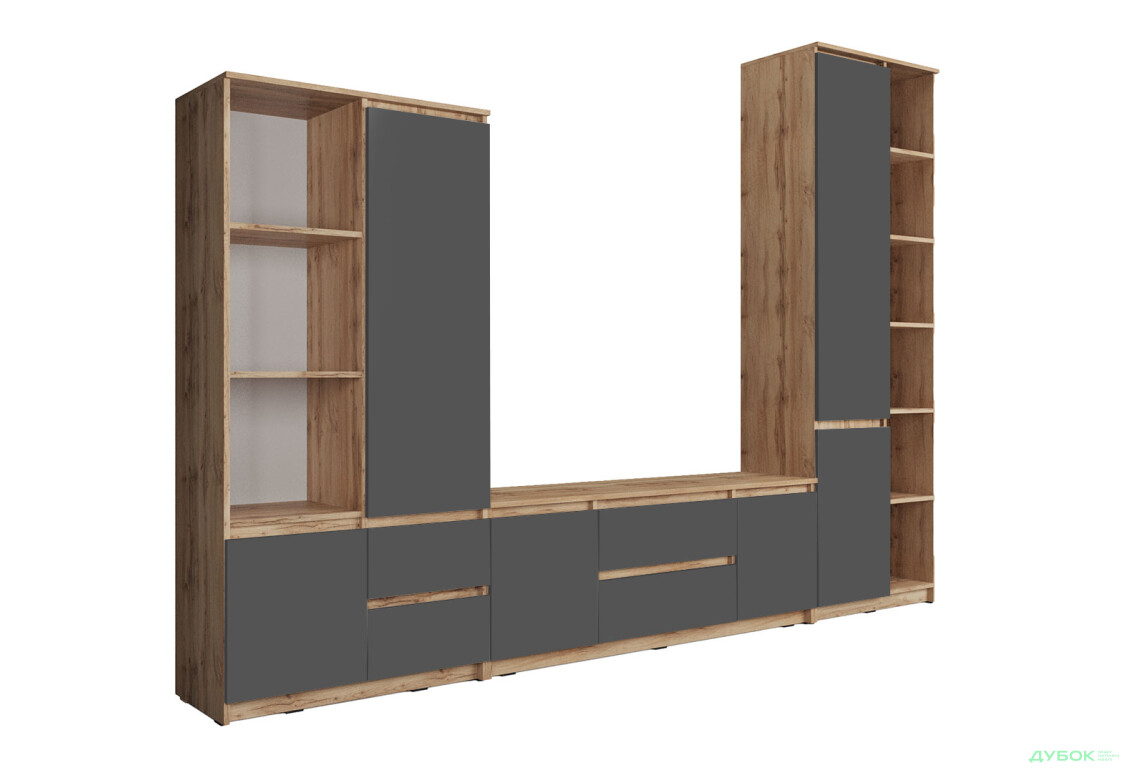 Изображение 2 - Гостиная Креденс Фениче Эстетик 290 см, дуб аппалачи / антрацит