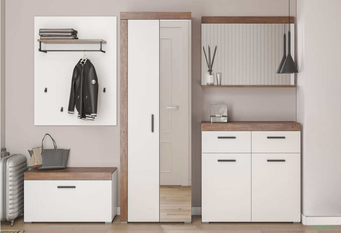 Передпокій Світ Меблів Хелен 2,35 м, німфеа альба / морське дерево вінтаж 