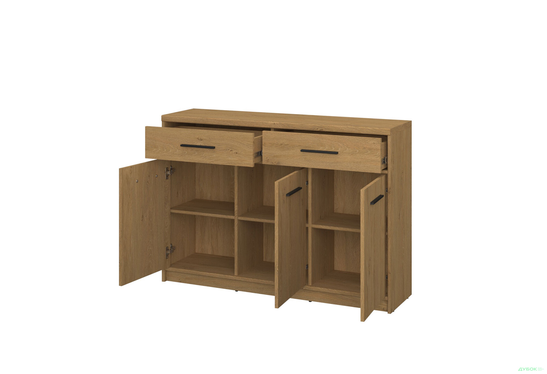 Комод VMV holding Паві / Pavi 3-дверний з шухлядами 125 см, Дуб Кам'яний  - Зображення 7 Зображення 7 - Комод VMV holding Паві / Pavi 3-дверний з шухлядами 125 см, Дуб Кам'яний