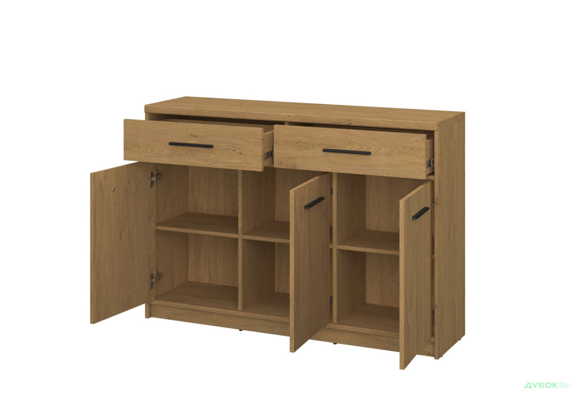 Комод VMV holding Паві / Pavi 3-дверний з шухлядами 125 см, Дуб Кам'яний  - Зображення 7 Зображення 7 - Комод VMV holding Паві / Pavi 3-дверний з шухлядами 125 см, Дуб Кам'яний