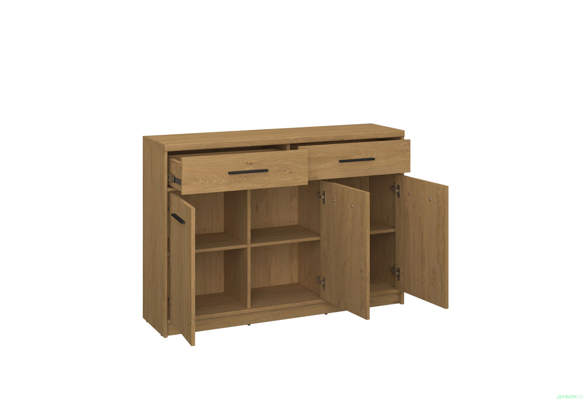 Комод VMV holding Паві / Pavi 3-дверний з шухлядами 125 см, Дуб Кам'яний  - Зображення 5 Зображення 5 - Комод VMV holding Паві / Pavi 3-дверний з шухлядами 125 см, Дуб Кам'яний