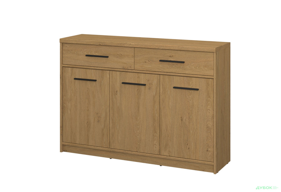 Комод VMV holding Паві / Pavi 3-дверний з шухлядами 125 см, Дуб Кам'яний  - Зображення 1 Зображення 1 - Комод VMV holding Паві / Pavi 3-дверний з шухлядами 125 см, Дуб Кам'яний