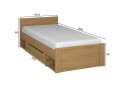 Зображення 9 - Ліжко VMV holding Паві / Pavi (без вкладу) 90х200 см з шухлядою, Дуб Кам'яний