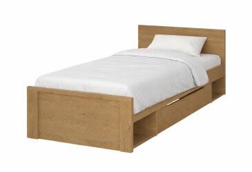 Кровать VMV holding Пави / Pavi (без вклада) 90х200 см с ящиком, Дуб Каменный