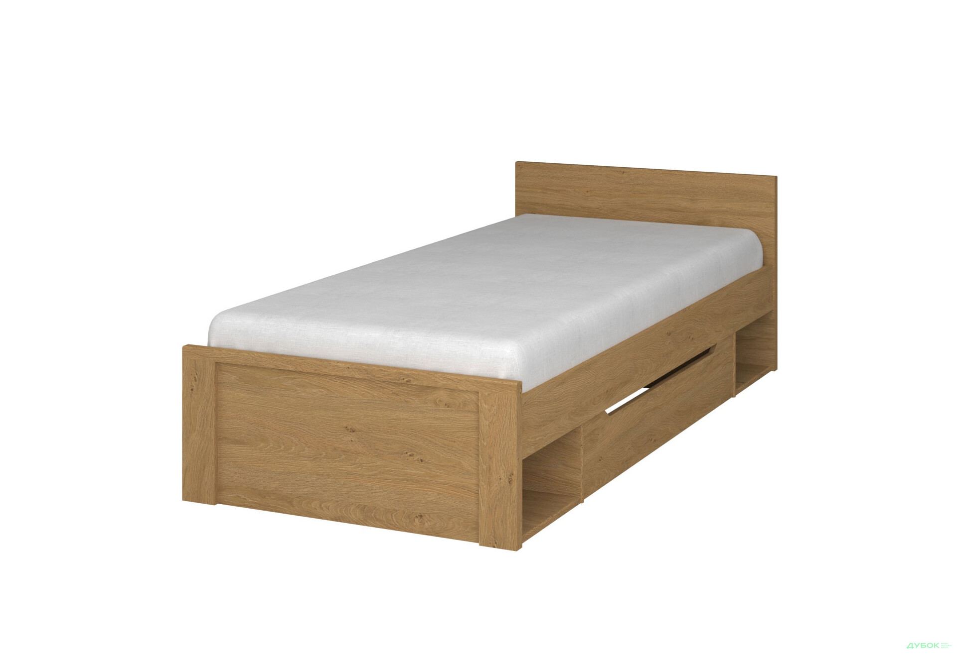 Ліжко VMV holding Паві / Pavi (без вкладу) 90х200 см з шухлядою, Дуб Кам'яний - Зображення 1 Зображення 1 - Ліжко VMV holding Паві / Pavi (без вкладу) 90х200 см з шухлядою, Дуб Кам'яний