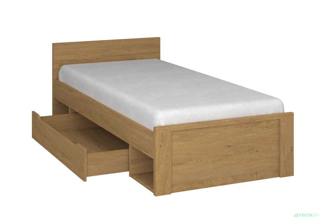 Фото 4 - Ліжко VMV holding Паві / Pavi (без вкладу) 90х200 см з шухлядою, Дуб Кам'яний
