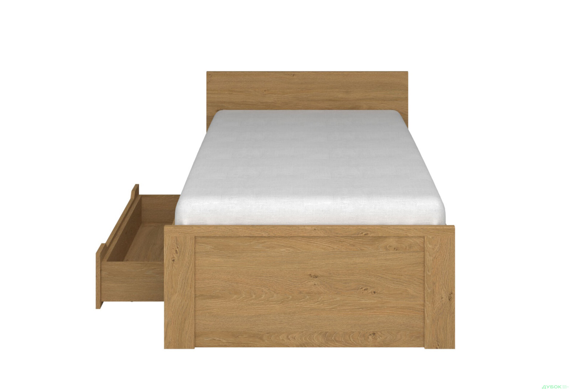 Фото 5 - Ліжко VMV holding Паві / Pavi (без вкладу) 90х200 см з шухлядою, Дуб Кам'яний