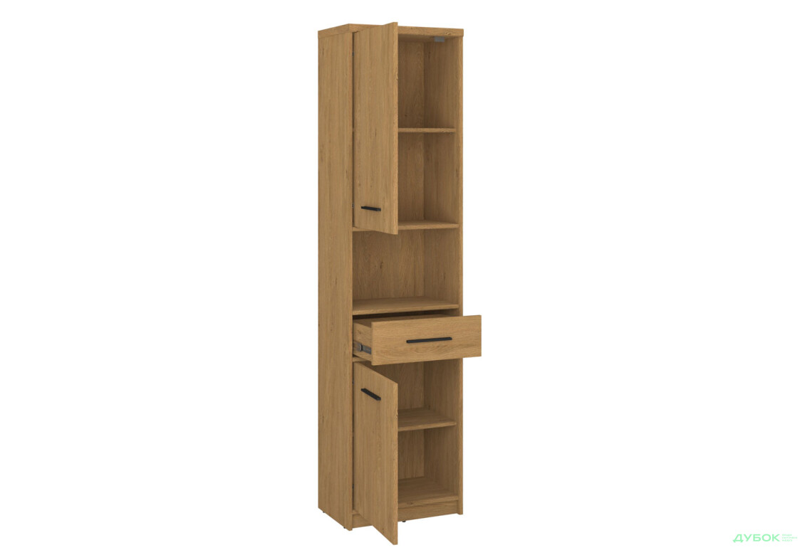 Шафа-стелаж комбінований VMV holding Паві / Pavi 2-дверний з шухлядою 50 см, Дуб Кам'яний - Зображення 4 Зображення 4 - Шафа-стелаж комбінований VMV holding Паві / Pavi 2-дверний з шухлядою 50 см, Дуб Кам'яний