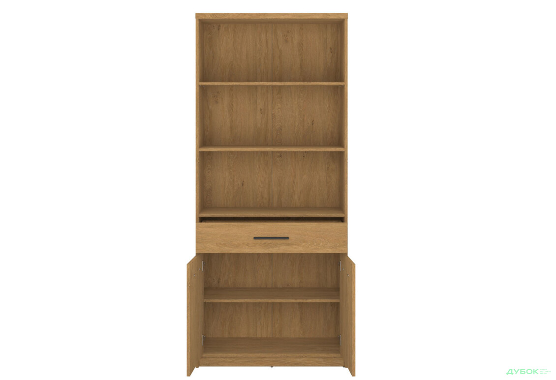 Зображення 5 - Шафа-стелаж відкритий VMV holding Паві / Pavi 2-дверний з шухлядою 84 см, Дуб Кам'яний