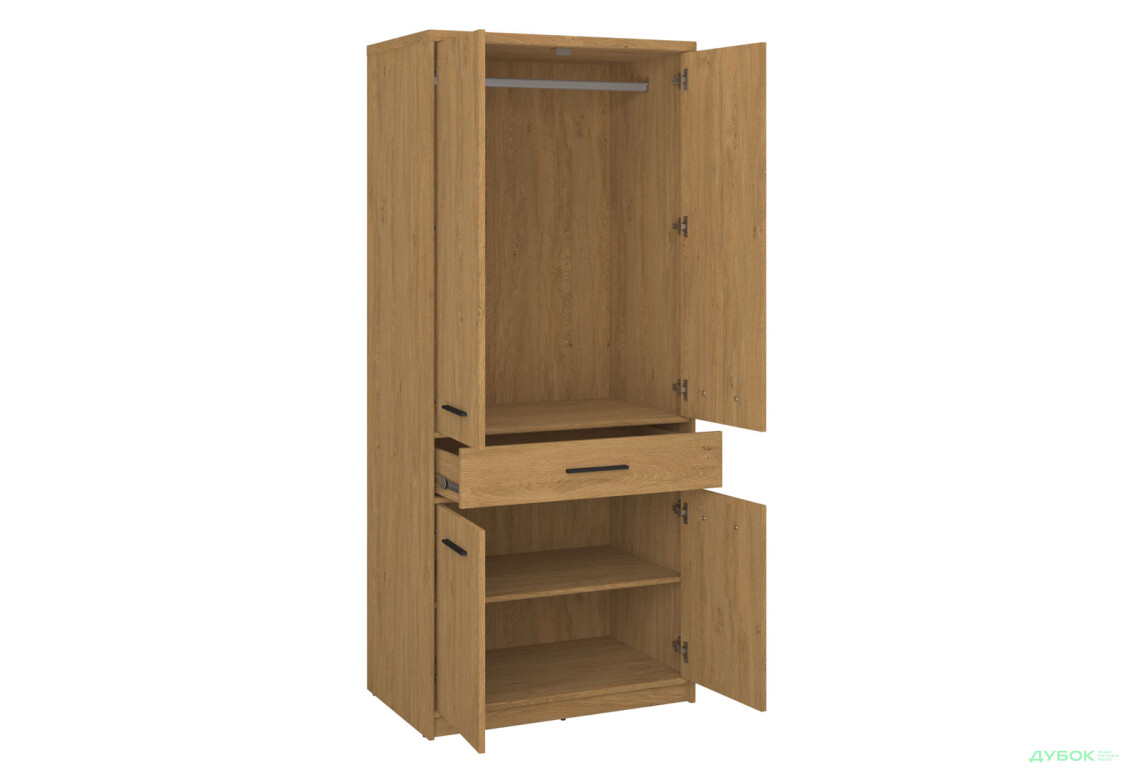 Шафа VMV holding Паві / Pavi 4-дверна з шухлядою 84 см, Дуб Кам'яний - Зображення 5 Зображення 5 - Шафа VMV holding Паві / Pavi 4-дверна з шухлядою 84 см, Дуб Кам'яний