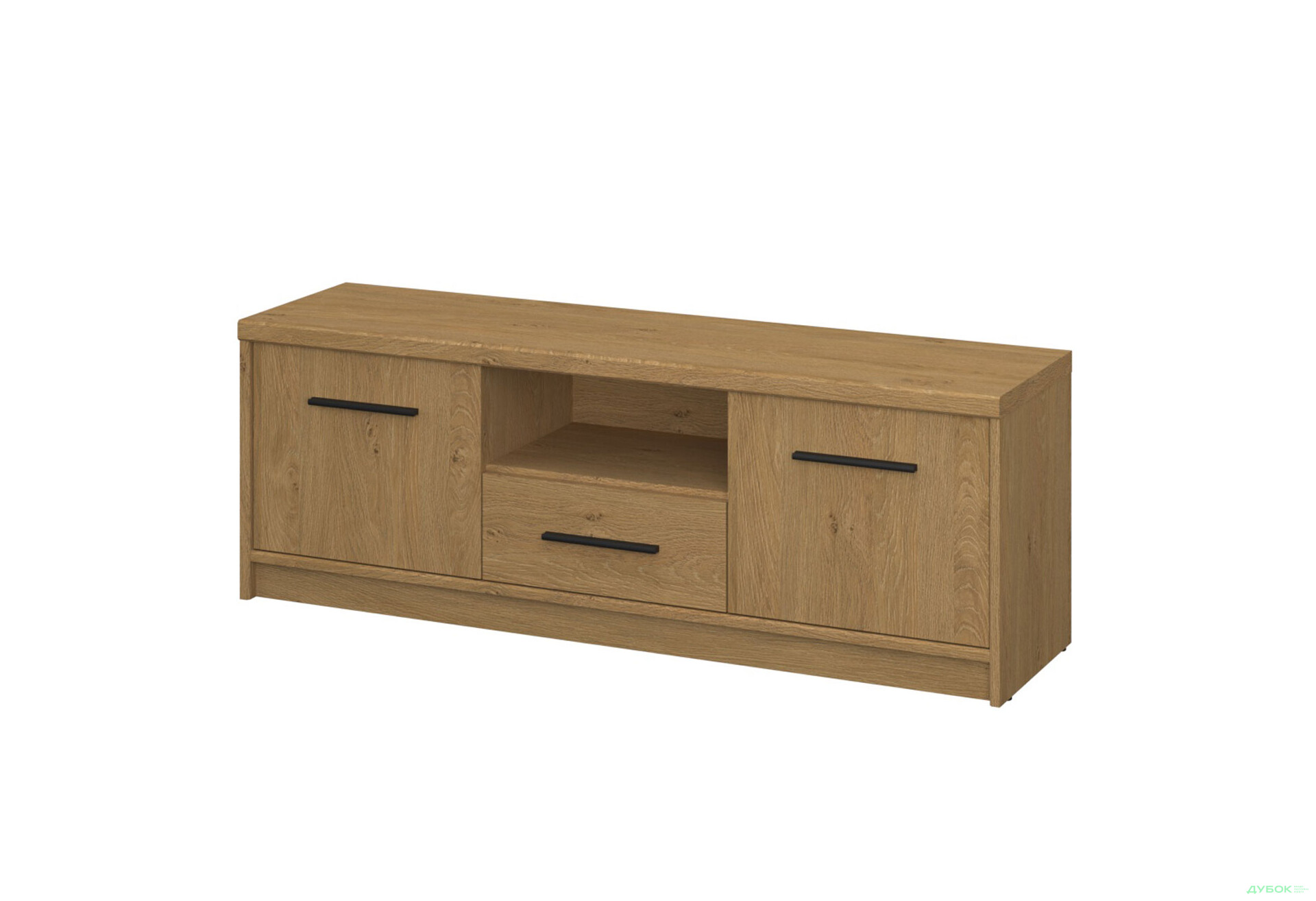 Зображення 1 - Тумба під ТВ VMV holding Паві / Pavi з 2 дверцятами, полицею та шухлядою 125 см, Дуб Кам'яний